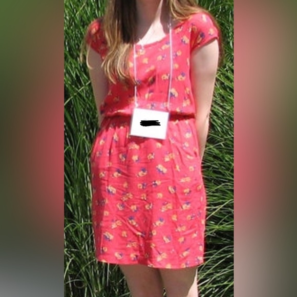 Floral Pink Sundress with Pockets - Picture 1 of 5